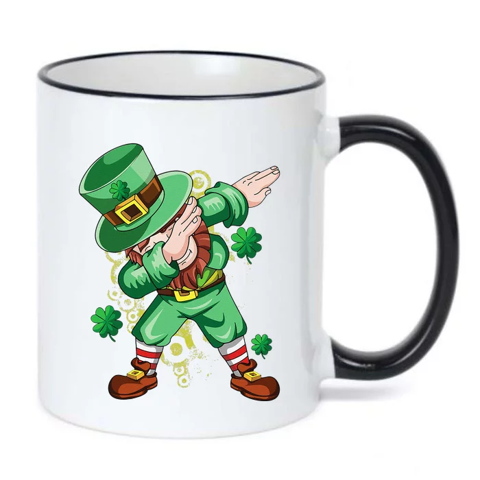 Dab Dabbing Leprechaun Shamrock Irish Saint Patricks Day Black Color Changing Mug