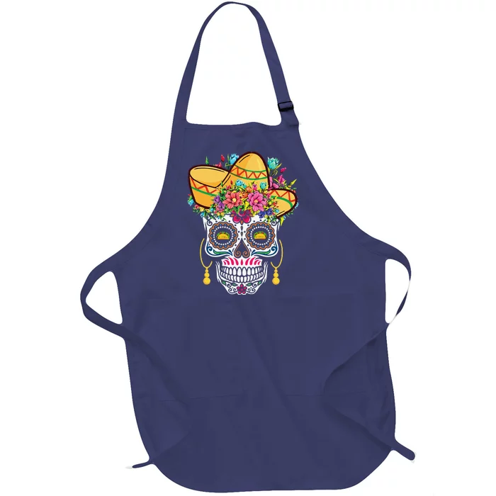 Dia De Los Muertos Taco Happy Cinco De Mayo Full-Length Apron With Pocket