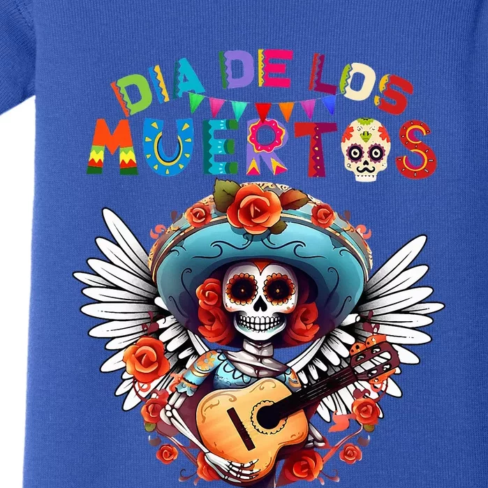 Dia De Los Muertos Catrina Sugar Skull Day of Dead Halloween Baby Bodysuit