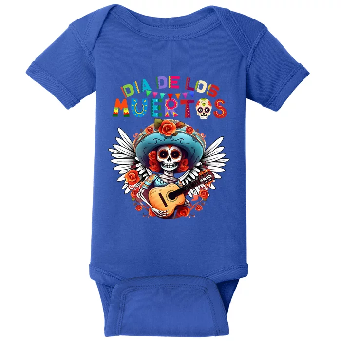 Dia De Los Muertos Catrina Sugar Skull Day of Dead Halloween Baby Bodysuit