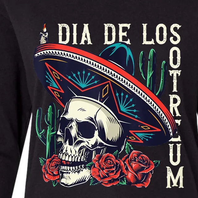 Dia De los Muertos Day of the Dead Mexican holiday Womens Cotton Relaxed Long Sleeve T-Shirt