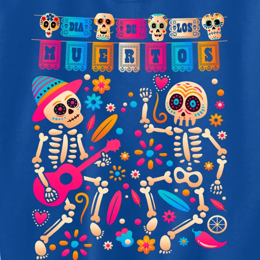 Dia De Los Muertos Day Of The Dead Mexican Skeleton Dancing Great Gift Kids Sweatshirt