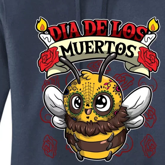 Dia De Los Muertos Day Of The Dead Honey Bee Great Gift Women's Pullover Hoodie