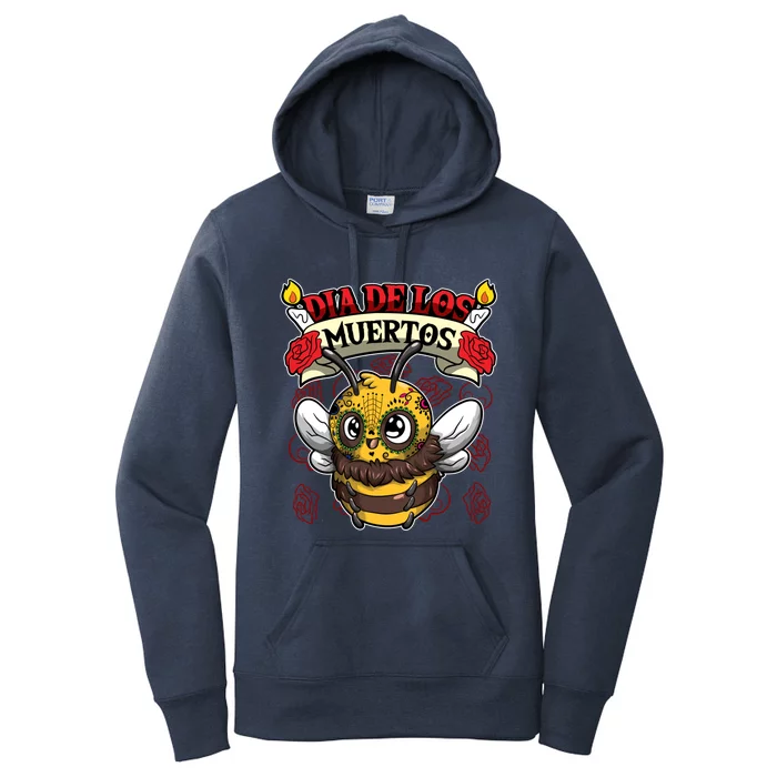 Dia De Los Muertos Day Of The Dead Honey Bee Great Gift Women's Pullover Hoodie