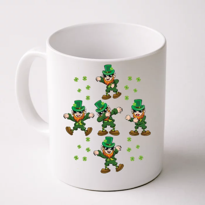 Dab Dancing Leprechaun Shamrock Irish Saint Patricks Day Front & Back Coffee Mug