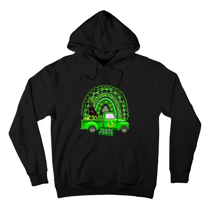 Doberman Dog Leprechaun Hat Truck Shamrock St Patricks Tall Hoodie