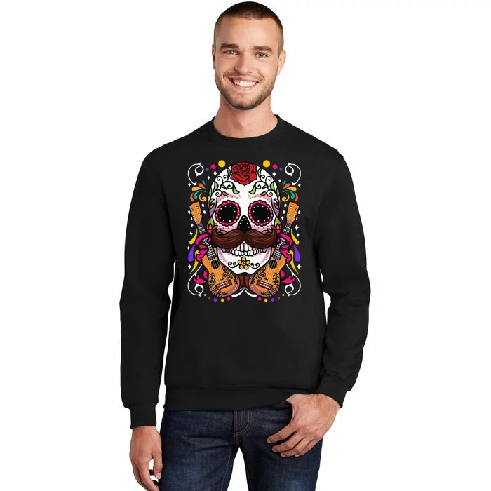 Dia De Los Muertos funny guitar musical Sweatshirt