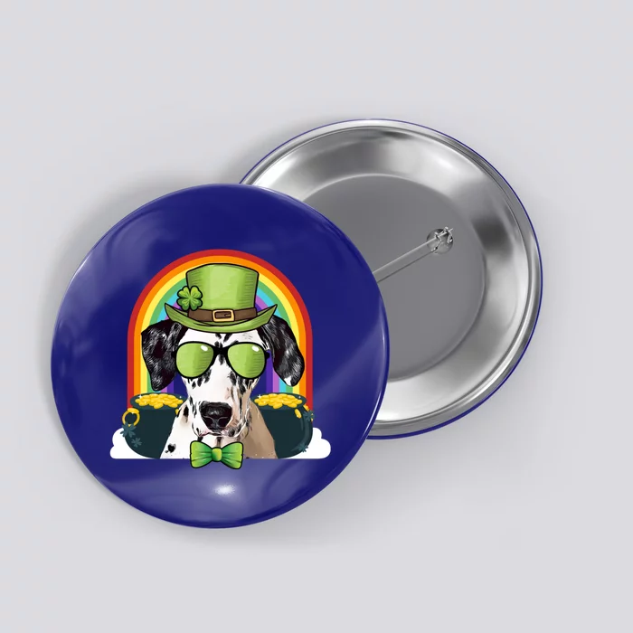 Dalmatian Dog Leprechaun Funny St Patricks Day Great Gift Button