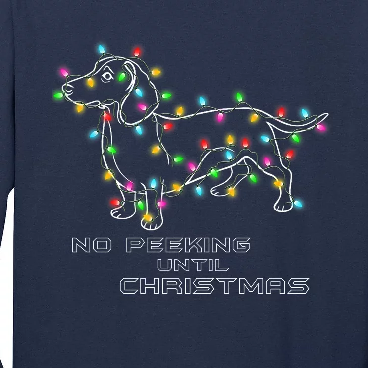 Dachshund Dogs Light Xmas Gifts For Lover Tall Long Sleeve T-Shirt