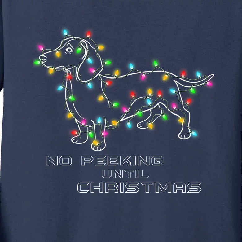 Dachshund Dogs Light Xmas Gifts For Lover Kids Long Sleeve Shirt