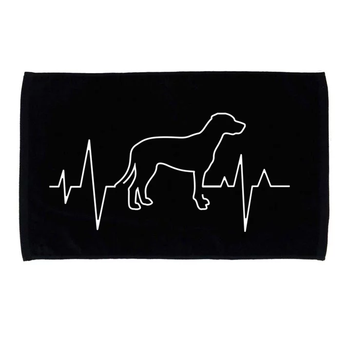 Dalmatian Dog Lover Funny Cute Heartbeat Puppy Lover Meaningful Gift Microfiber Hand Towel