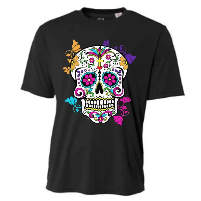 Dia De Los Muertos Sugar Skull Cooling Performance Crew T-Shirt