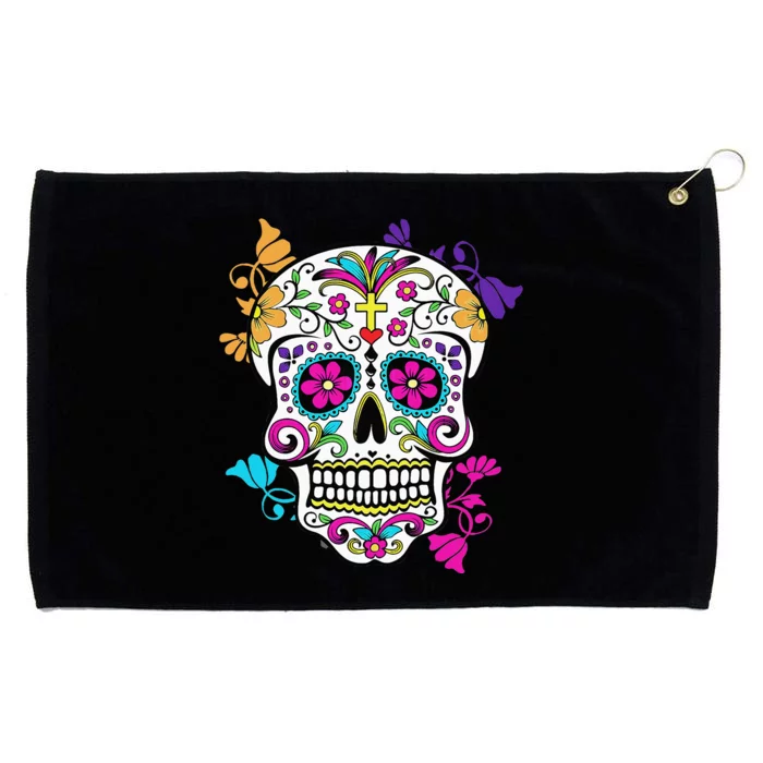 Dia De Los Muertos Sugar Skull Grommeted Golf Towel