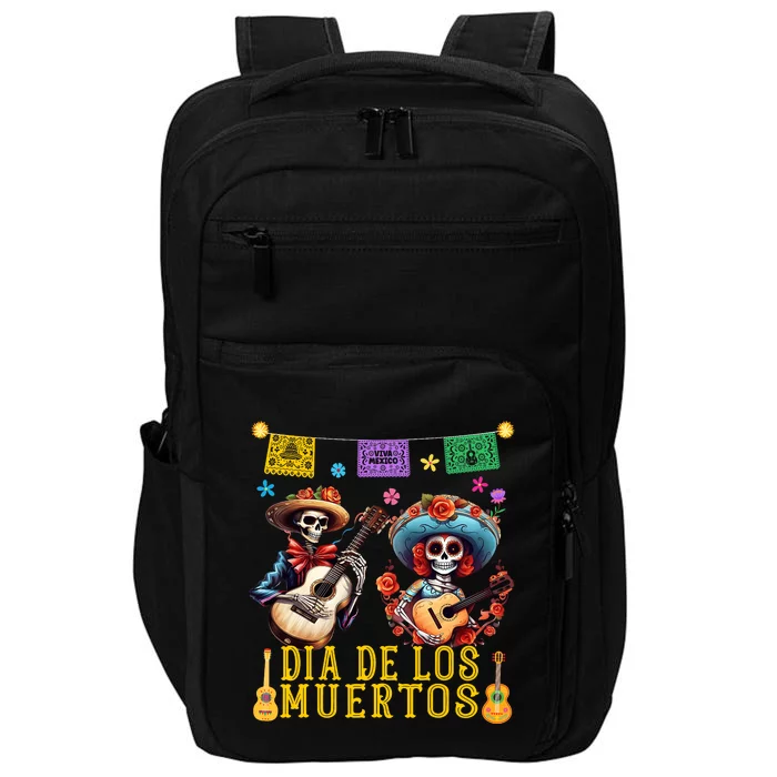 Dia De Los Muertos Costume Day Of The Dead Skeleton Dancing Impact Tech Backpack