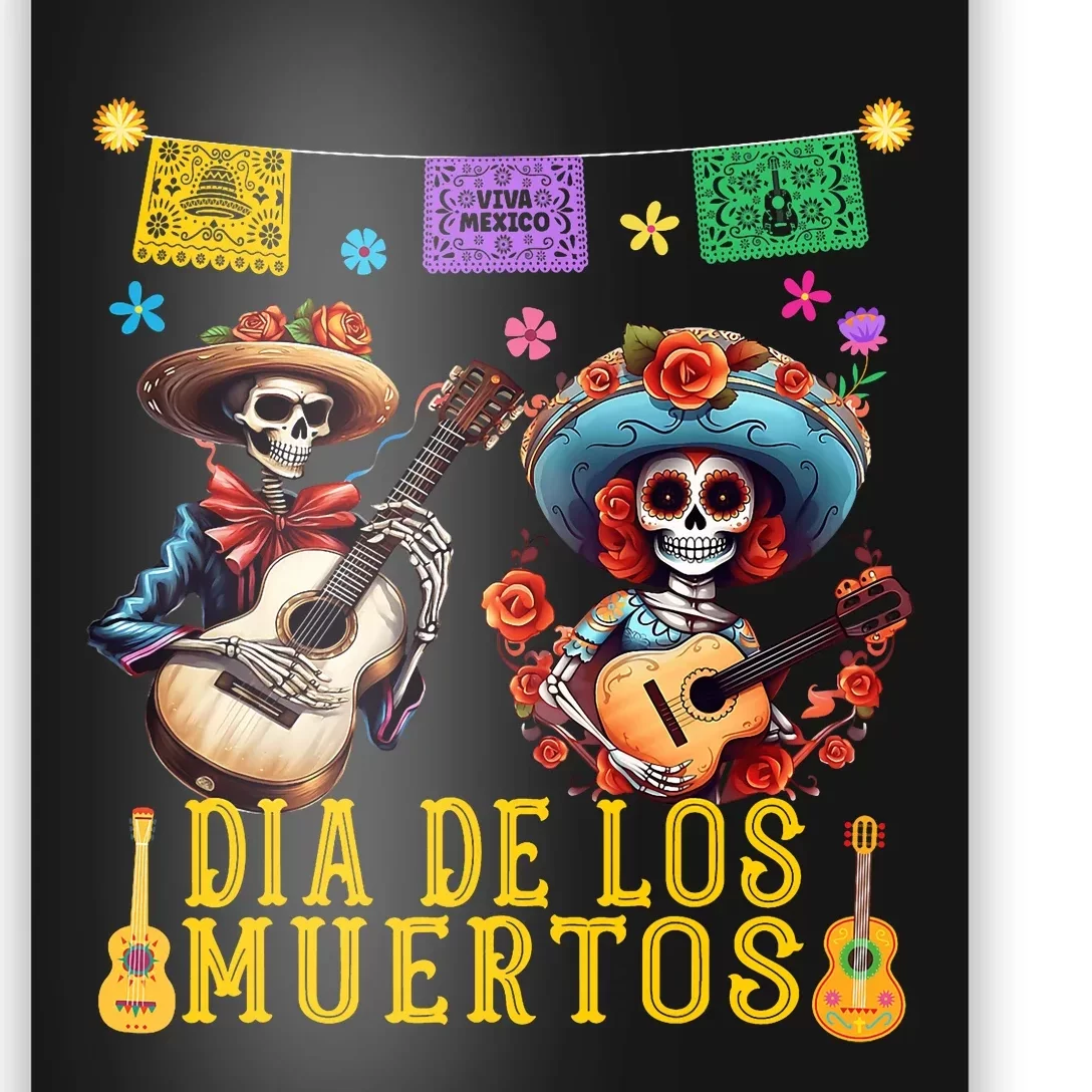 Dia De Los Muertos Costume Day Of The Dead Skeleton Dancing Poster