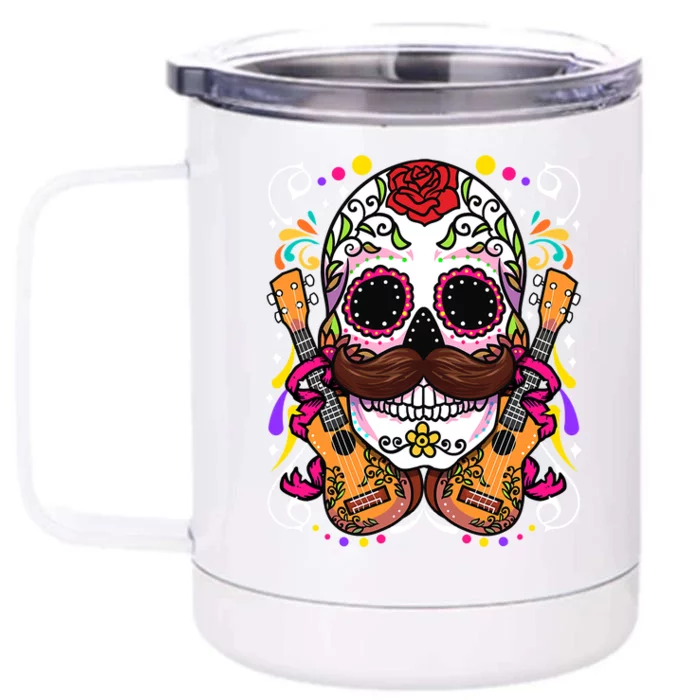 Dia De Los Muertos Front & Back 12oz Stainless Steel Tumbler Cup