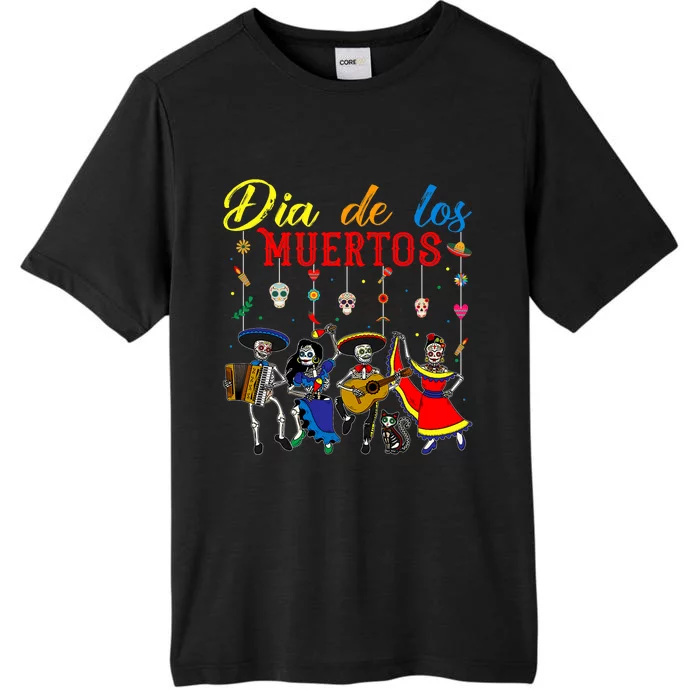 Dia De Los Muertos Day Of The Dead Mexican Skeleton Dancing Design ChromaSoft Performance T-Shirt