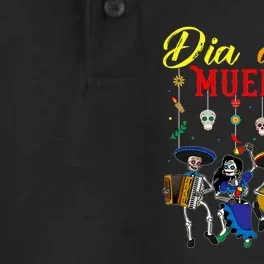 Dia De Los Muertos Day Of The Dead Mexican Skeleton Dancing Design Dry Zone Grid Performance Polo