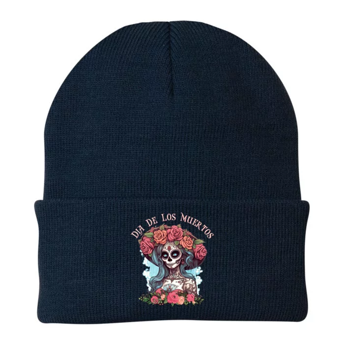 Dia De Los Muertos Floral Woman Knit Cap Winter Beanie