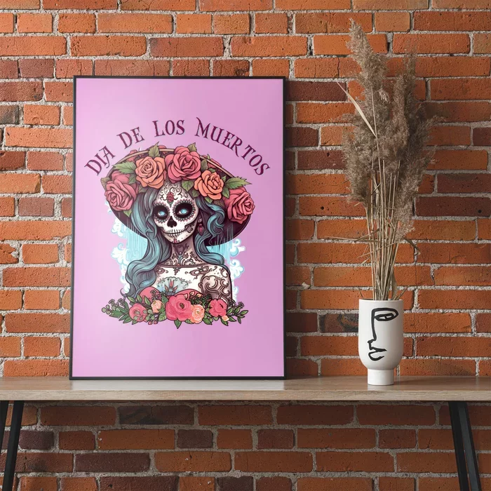 Dia De Los Muertos Floral Woman Poster