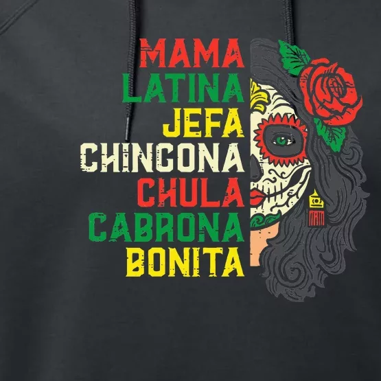 Dia de los Muertos Sugar Skull Mama Mexican Halloween Performance Fleece Hoodie