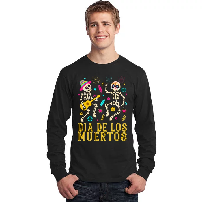 Dia De los Muertos Costume Day of the Dead Skeleton Dancing Tall Long Sleeve T-Shirt