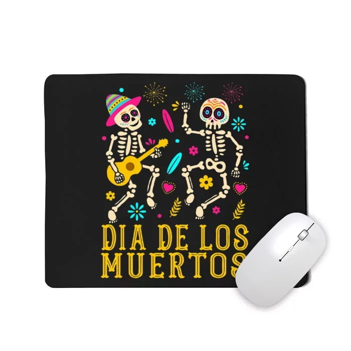 Dia De los Muertos Costume Day of the Dead Skeleton Dancing Mousepad