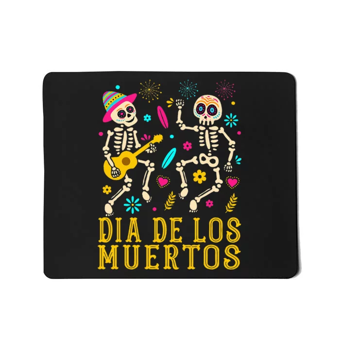 Dia De los Muertos Costume Day of the Dead Skeleton Dancing Mousepad