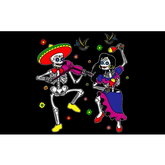 Dia De Los Muertos Day Of The Dead Mexican Skeleton Dancing Bumper Sticker