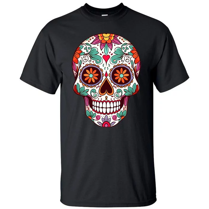 Dia De Los Muertos Mexico Costume Day Of Dead Sugar Skull Tall T-Shirt