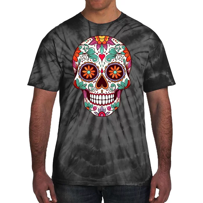 Dia De Los Muertos Mexico Costume Day Of Dead Sugar Skull Tie-Dye T-Shirt