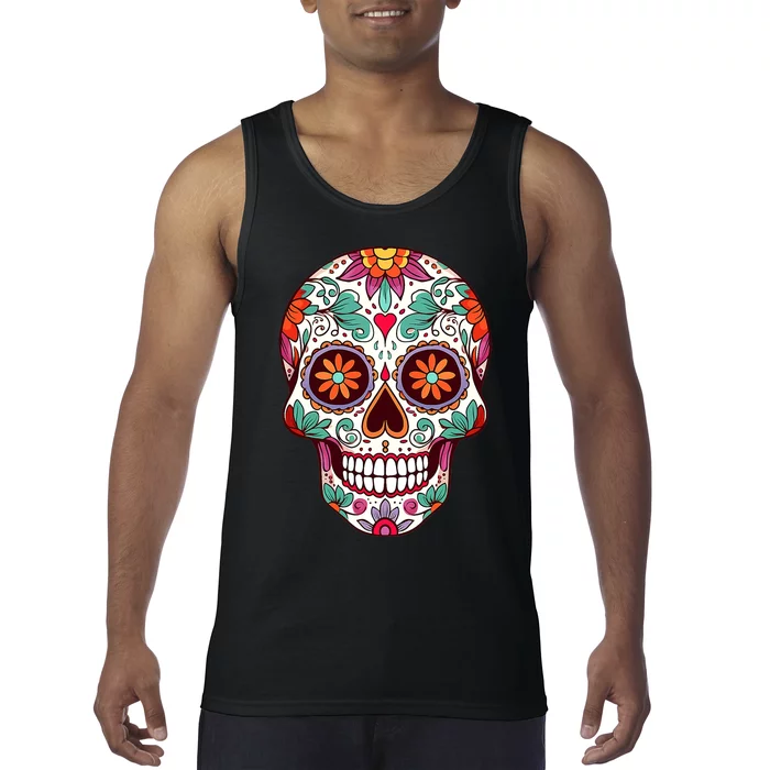 Dia De Los Muertos Mexico Costume Day Of Dead Sugar Skull Tank Top