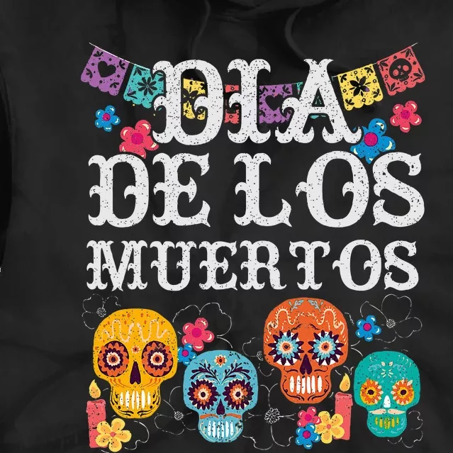 Dia De Los Muertos Sugar Skull Mexican Holiday Tie Dye Hoodie