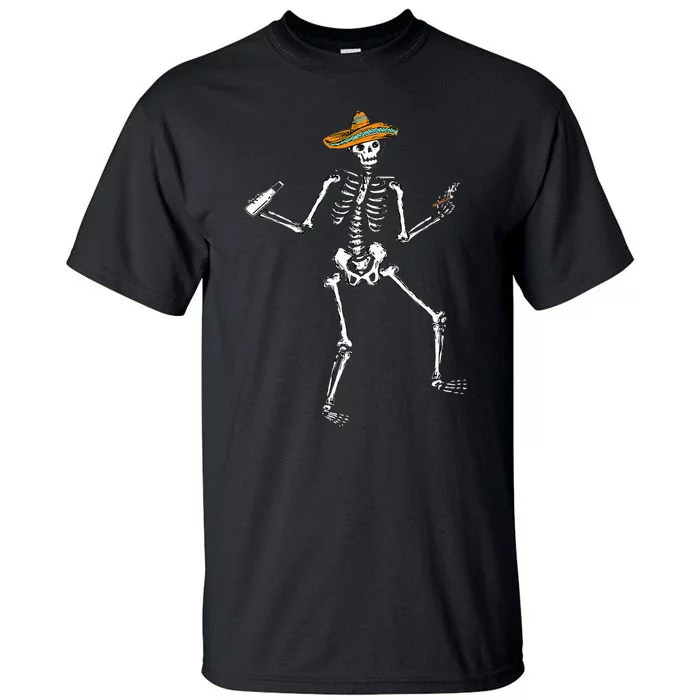 Dia De Los Muertos Halloween Dancing Skeleton Tall T-Shirt