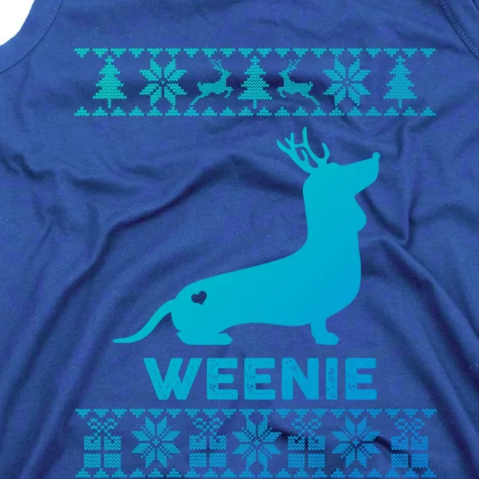 Dachshund Dog Lover Weenie Reindeer Ugly Christmas Sweater Great Gift Tank Top