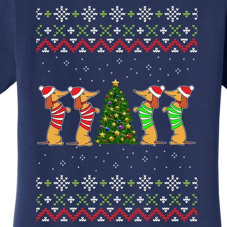 Dachshund Dog Lover Christmas Women's T-Shirt