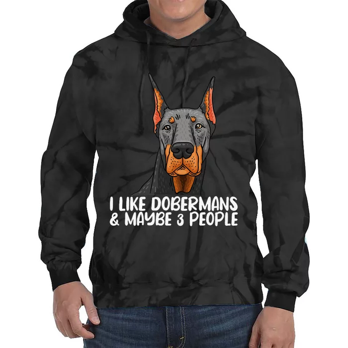 Doberman Dog Lover funny Doberman Lover Tie Dye Hoodie