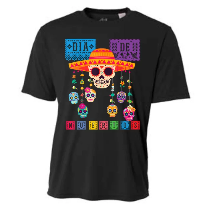 Dia De Los Muertos Day Of The Dead Sugar Skull Halloween Cooling Performance Crew T-Shirt