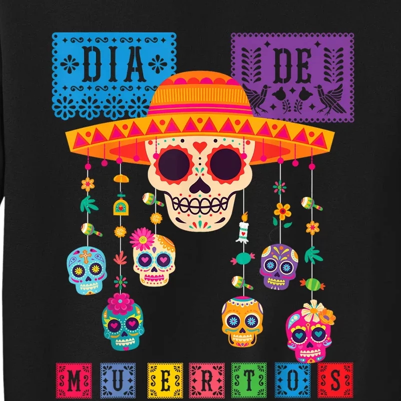 Dia De Los Muertos Day Of The Dead Sugar Skull Halloween Tall Sweatshirt