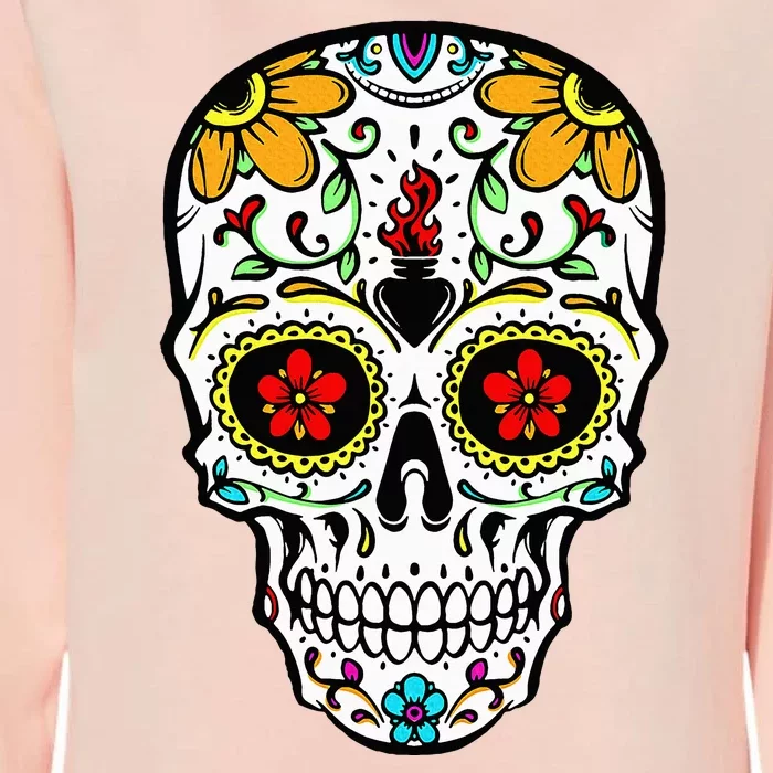 Dia De Los Muertos Costume Sugar Skull Womens California Wash Sweatshirt