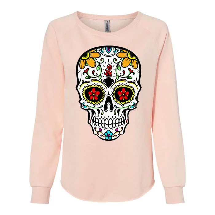 Dia De Los Muertos Costume Sugar Skull Womens California Wash Sweatshirt