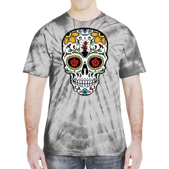 Dia De Los Muertos Costume Sugar Skull Tie-Dye T-Shirt