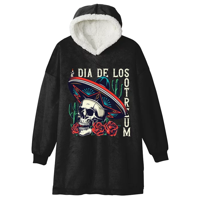 Dia De los Muertos Day of the Dead Mexican holiday Hooded Wearable Blanket