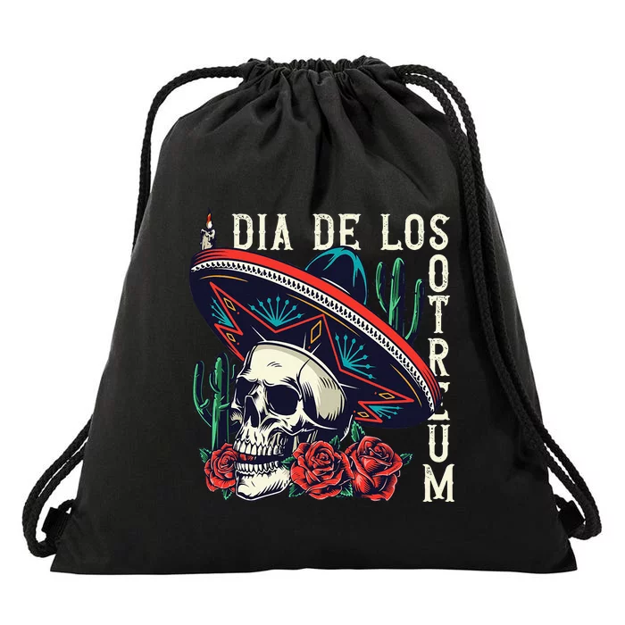 Dia De los Muertos Day of the Dead Mexican holiday Drawstring Bag