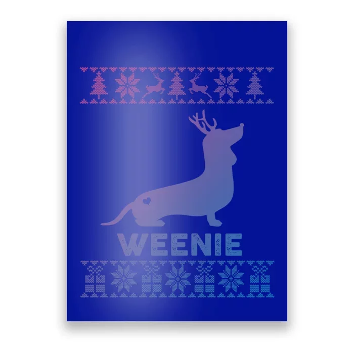 Dachshund Dog Lover Weenie Reindeer Ugly Christmas Sweater Great Gift Poster