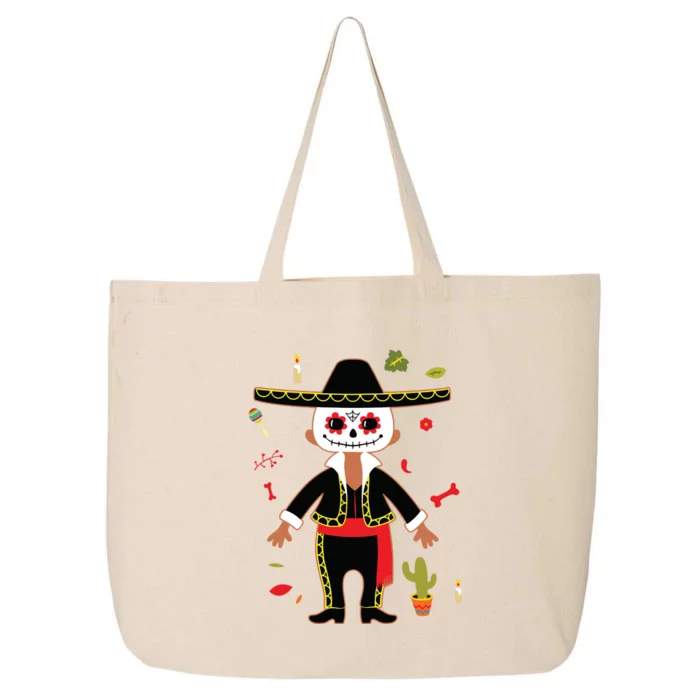 Dia De Los Muertos Boy Sugar Skull Day Of Dead 25L Jumbo Tote