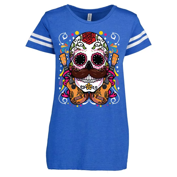 Dia De Los Muertos Enza Ladies Jersey Football T-Shirt