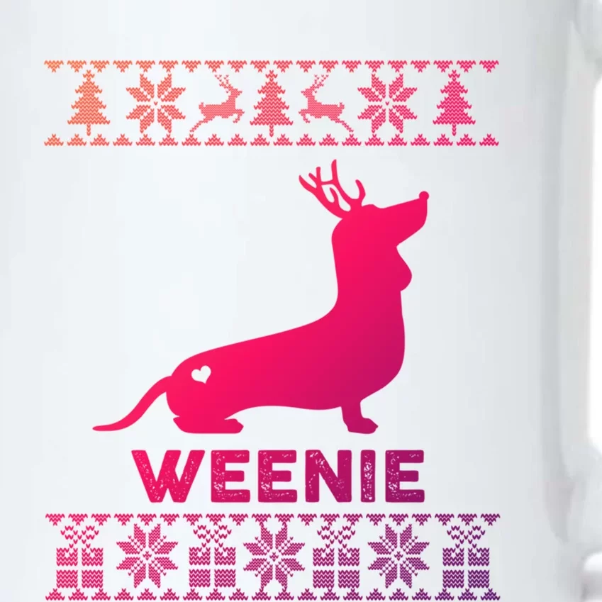 Dachshund Dog Lover Weenie Reindeer Ugly Christmas Sweater Great Gift Black Color Changing Mug