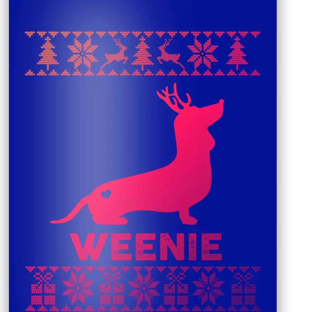 Dachshund Dog Lover Weenie Reindeer Ugly Christmas Sweater Great Gift Poster