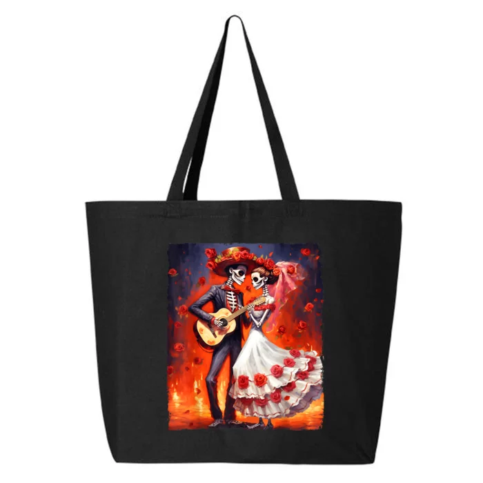 Dia De Los Muertos Skeletons Dancing Mexican Day Of The Dead 25L Jumbo Tote